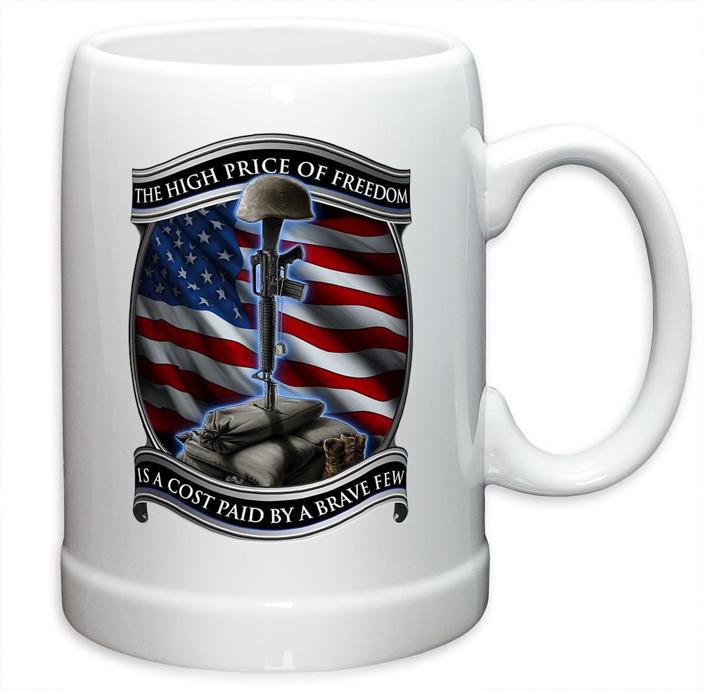 Coffee Cup-The High Price Of Freedom Stoneware 20oz
